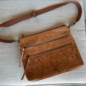 The Sak Tobacco floral crossbody purse